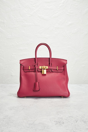 FWRD Renew Hermes Swift Birkin 25 Handbag in Red
