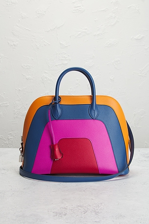 FWRD Renew Hermes Epsom Sunset Bolide 1923 31 Handbag in Pink,Red