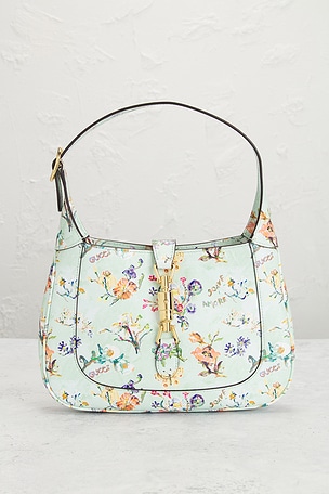 FWRD Renew Gucci Flora Jackie Hobo Bag in Teal