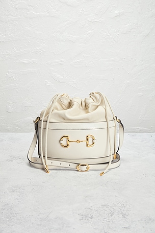 FWRD Renew Gucci Azalea Sakai Horsebit 1955 Drawstring Bucket Bag