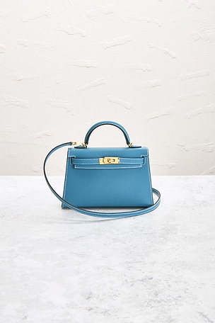 FWRD Renew Hermes Kelly 20 Handbag in Blue