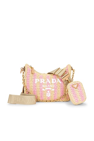 Prada Re-Edition 2005 Raffia Shoulder Bag FWRD Renew