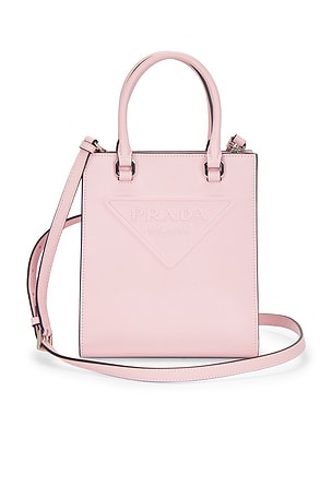 Prada Logo Drill Mini Tote Bag FWRD Renew