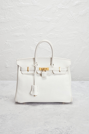 FWRD Renew Hermes Epsom Birkin 25 Handbag in White