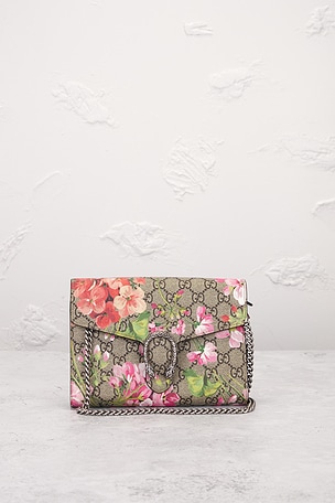 FWRD Renew Gucci GG Blooms Dionysus Shoulder Bag in Beige