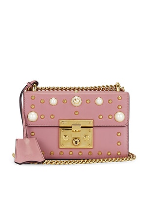 Gucci Pearl Studded Padlock Shoulder Bag FWRD Renew