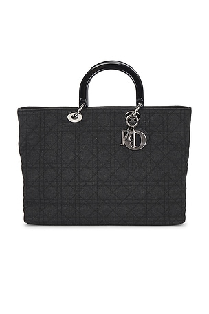Dior Cannage Denim Lady Dior Tote Bag FWRD Renew