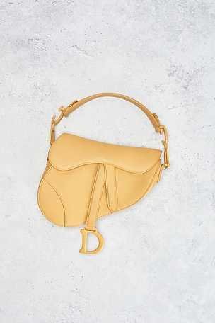 FWRD Renew Dior Saddle Bag in Tan