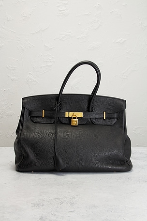 FWRD Renew Hermes Togo Birkin 35 Handbag in Black