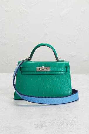 FWRD Renew Hermes Epsom Kelly 20 Amazone Handbag in Green