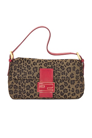 Fendi Vintage Cheetah Print Baguette Shoulder Bag FWRD Renew