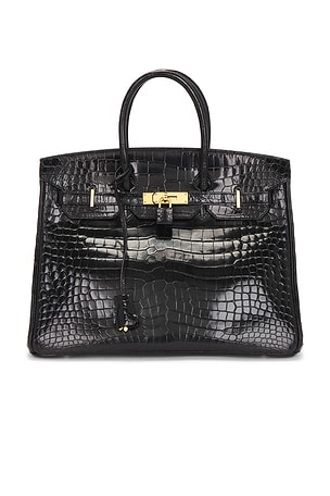 Hermes Shiny Porosus Crocodile Birkin 35 Handbag FWRD Renew