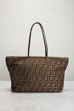 FWRD Renew Fendi Zucca Roll Tote Bag