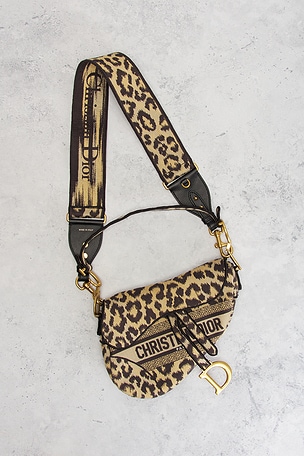 FWRD Renew Dior Saddle Bag in Brown