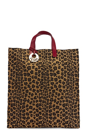 Fendi Leopard Chef Vertical Tote Bag FWRD Renew