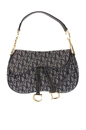 Dior Trotter Oblique Double Saddle Bag FWRD Renew