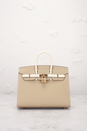 FWRD Renew Hermes Epsom Birkin 25 Sellier Handbag in Beige
