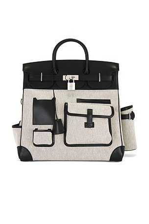Hermes Evercalf Toile Cargo Haut A Courroies Birkin 40 Handbag FWRD Renew