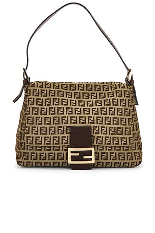 Fendi Zucchino Mama Baguette Shoulder Bag FWRD Renew
