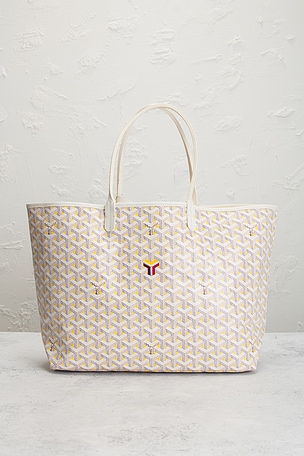 FWRD Renew Goyard Saint Louis Claire-Voie GM Tote Bag in White