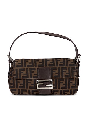 Fendi Brown Zucca Baguette Shoulder Bag FWRD Renew