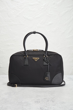 FWRD Renew Prada Niryu Tote Bag in Black