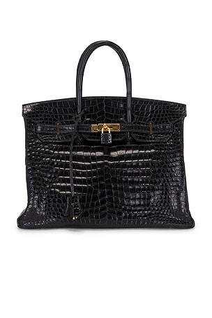 Shiny Crocodile Hermes Birkin 35 Handbag FWRD Renew