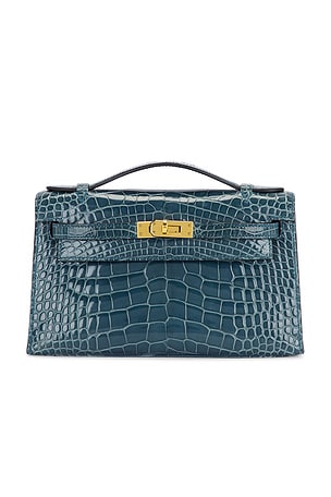 Hermes Shiny Alligator Kelly Pochette Handbag FWRD Renew