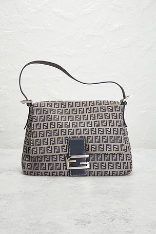 FWRD Renew Fendi Zucchino Mama Baguette Shoulder Bag