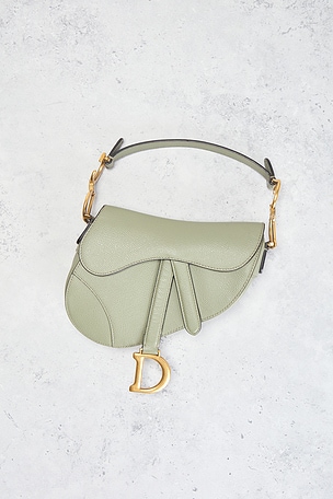 FWRD Renew Dior Saddle Bag in Sage