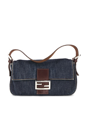 Fendi Denim Baguette Shoulder Bag FWRD Renew