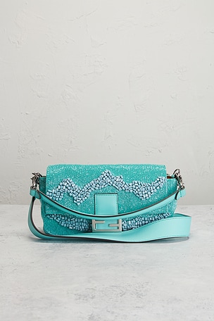 FWRD Renew Fendi Beaded Baguette Shoulder Bag