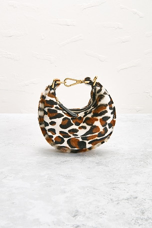 FWRD Renew Fendi Pony Hair Nano Fendigraphy Hobo Bag in Brown,Cream