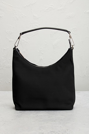 FWRD Renew Gucci Clasp Hobo Bag in Black