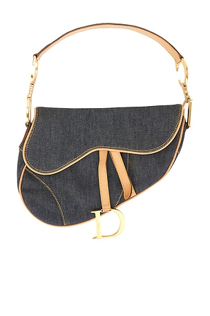 Dior Denim Saddle Bag FWRD Renew