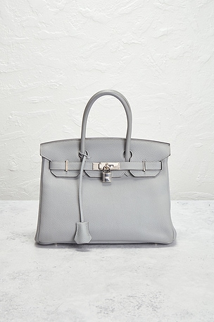 FWRD Renew Hermes Togo Birkin 30 Handbag in Blue
