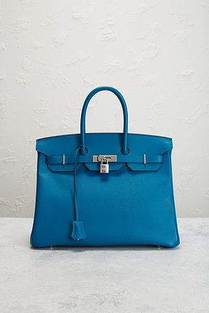 FWRD Renew Hermes Epsom Birkin 35 Handbag in Blue