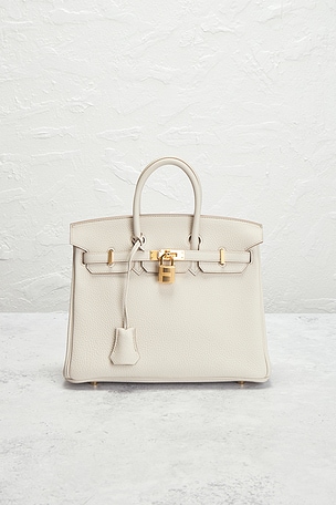 FWRD Renew Hermes Togo Birkin 25 Handbag in Cream