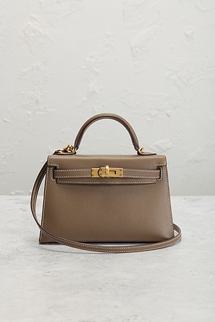 FWRD Renew Hermes Epsom Kelly 20 Sellier Handbag