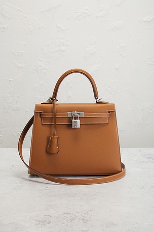 FWRD Renew Hermes Epsom Kelly 25 Sellier Handbag