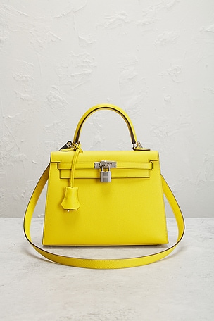 FWRD Renew Hermes Epsom Kelly 25 Sellier Handbag
