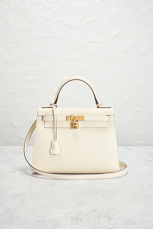 FWRD Renew Hermes Epsom Kelly 28 Sellier Handbag