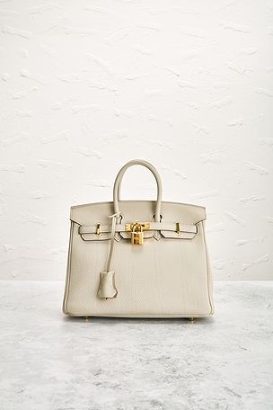 FWRD Renew Hermes Togo Birkin 25 Handbag in Beige