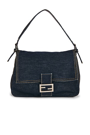 Fendi Denim Mama Baguette Shoulder Bag FWRD Renew
