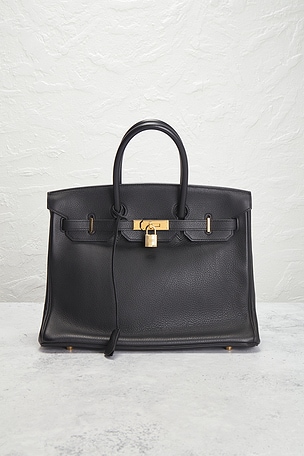 FWRD Renew Hermes Togo Birkin 35 Handbag in Black