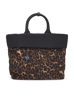 Prada Leopard Tessuto Tote Bag FWRD Renew