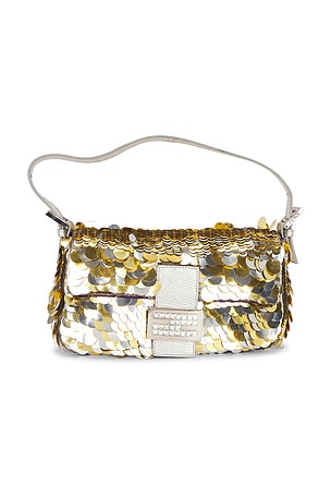 Fendi Metallic Paillettes Baguette Shoulder Bag FWRD Renew