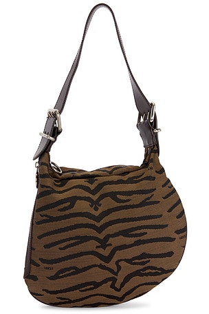 Fendi Zebra Oyster Shoulder Bag FWRD Renew