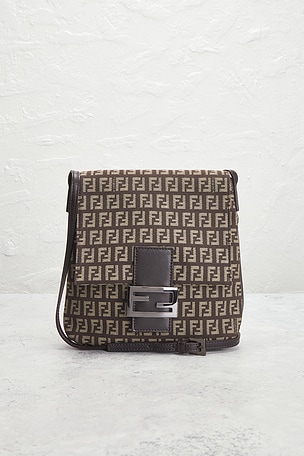 FWRD Renew Fendi Zucchino Tube Messenger Bag