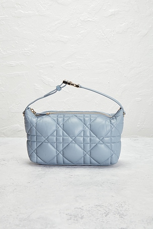 FWRD Renew Dior Cannage Diortravel Nomad Pouch in Baby Blue